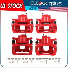 Front Rear Brake Calipers W Bracket Set For 2007-2012 Jeep Liberty Wrangler