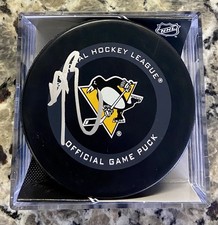 Bryan Rust AUTO SIGNED Official Pittsburgh Penguins Game Puck- PSA/JSA GUARANTEE