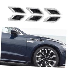 6pc Strong Reflective Stripe Stickers for Car Fender Hood Bumper Night White
