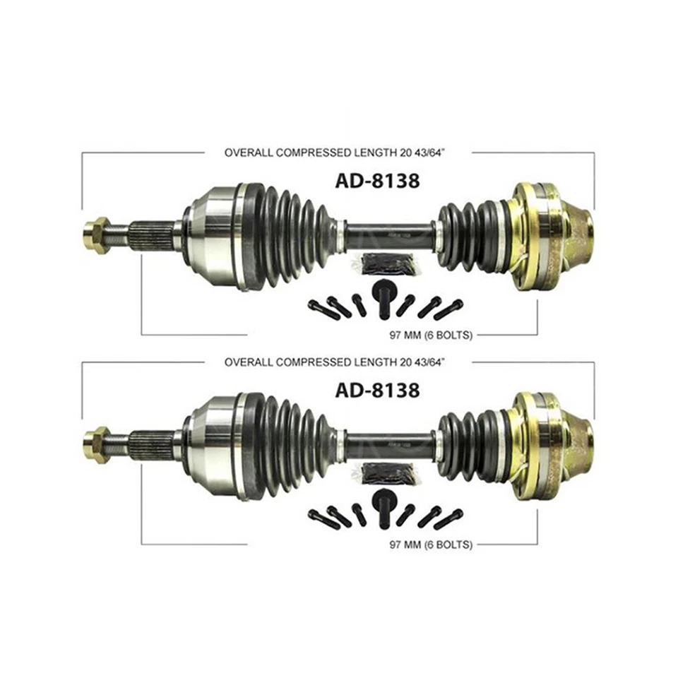 Juego SurTrack par de ejes articulados CV delanteros para Audi Q7 VW Touareg AWD 06-10 Foto 2 de 4