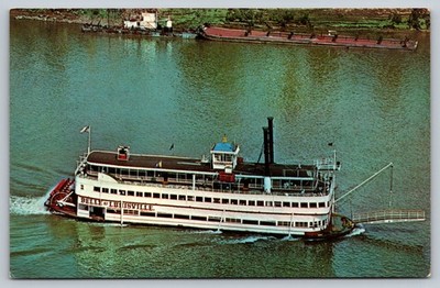 Vintage Belle of Louisville Paddle-Wheel Excursion Boat Postcard Ohio River