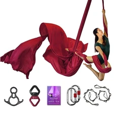 Aerial Silks Deluxe Equipment Set for Aerial Yoga, Aerial Yoga Hammock, Aeria...