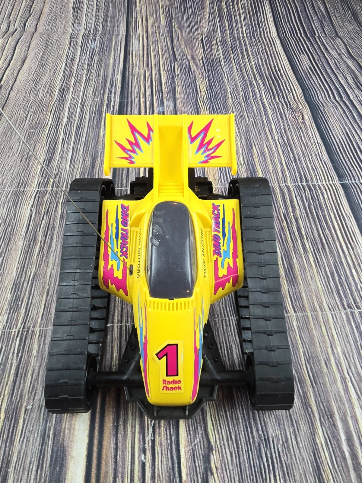 radio-shack vintage rc dino track car somente peças lidás 