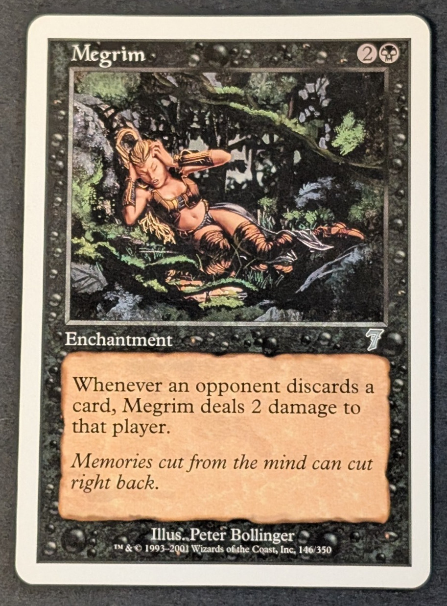 MTG Card - 1x Megrim - Core Set Seventh Edition 7th - NM/LP -Magic The Gathering
