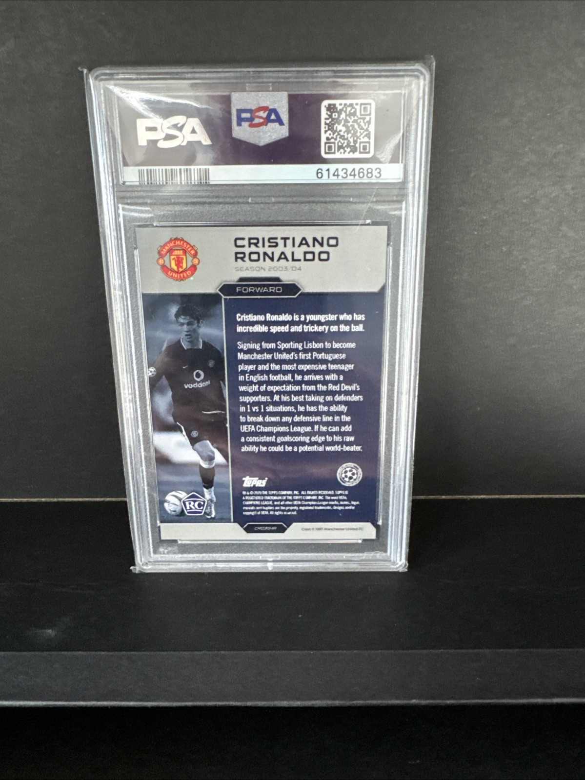 2020 Topps Cristiano Ronaldo The Lost Rookie Cards PSA 10 GEM MINT view 2