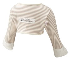  Baby Boys' Stay-On Scratch Mitts  Stripes  Cappuccino and Cream  18-2