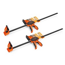 24" One Hand Clamp/Spreader - 2-pack, Medium Duty, E-Z Hold Bar Clamps Set