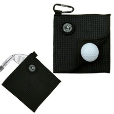 Small Magnetic Golf Towel with Clip, Microfiber Waffle Design - Industrial St...