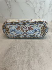 Brighton Sunglasses Tin Metal Case Holder Felt Lined Feather Heart Designer