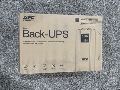 APC UPS Pro 1350VA 10-outlet battery backup and Surge Protector, Black BX1350M