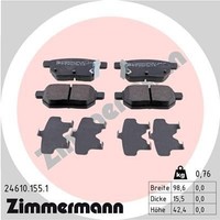 Zimmermann Bremsbelagsatz, Scheibenbremse 24610.155.1 FüR Toyota Aston Martin