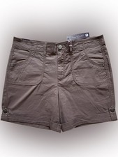 Gloria Vanderbilt Shorts SZ 14 Espresso Stretch Mid Rise Casual NWT