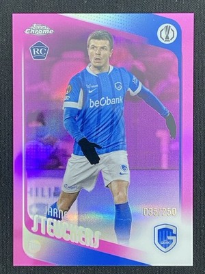 Jarne Steuckers 2025-26 Topps Chrome UCC Pink Refractor Base RC /250 #126