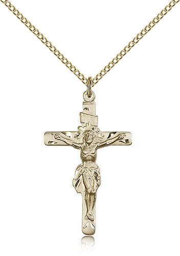 Gold Filled Crucifix Pendant For Women 