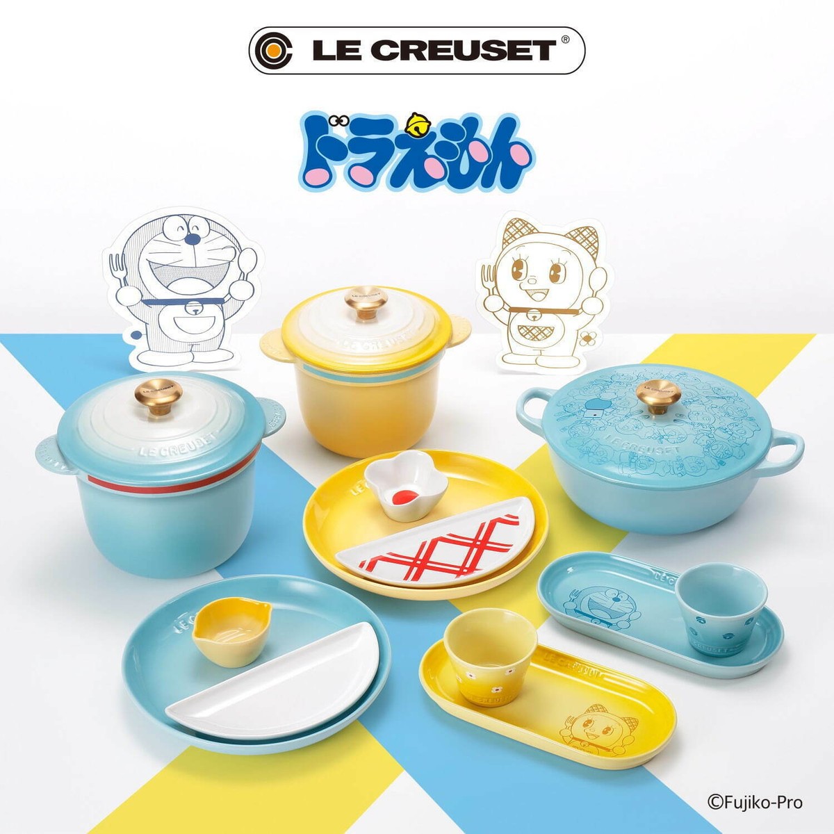 Le Creuset Doraemon & Dorami Collaboration One Plate Set Limited 