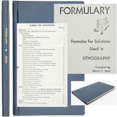 LITHOGRAPHY Formulas Printing Solutions FORMULARY Deep Etches Gum Plates Offset