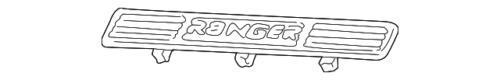 Placa de protección del recubrimiento del portón trasero derecho para Ford Ranger 1998-2011 (N/P 4L5Z-1313208-AAB)
