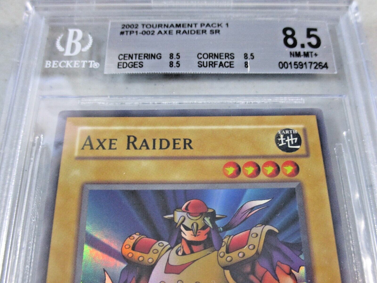 Axe Raider TP1-E002 BGS 8.5 YuGiOh European English Tournament