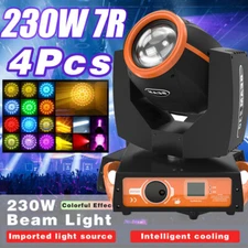 1-4pcs 230W 7R Zoom Moving Head Beam Sharpy Light 8 Prism Strobe DMX 16Ch Party
