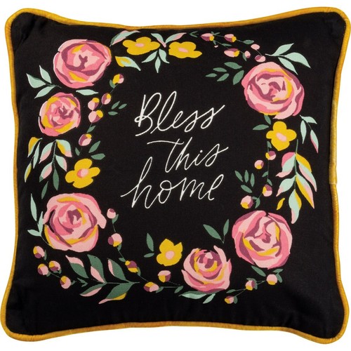 Neu Vintage Stil "Bless This Home" Dekor Dekokissen - Bild 3 von 3
