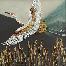 Stork Bead Embroidery Kit   DIY Handmade Beading Craft Set  A Perfect Gift