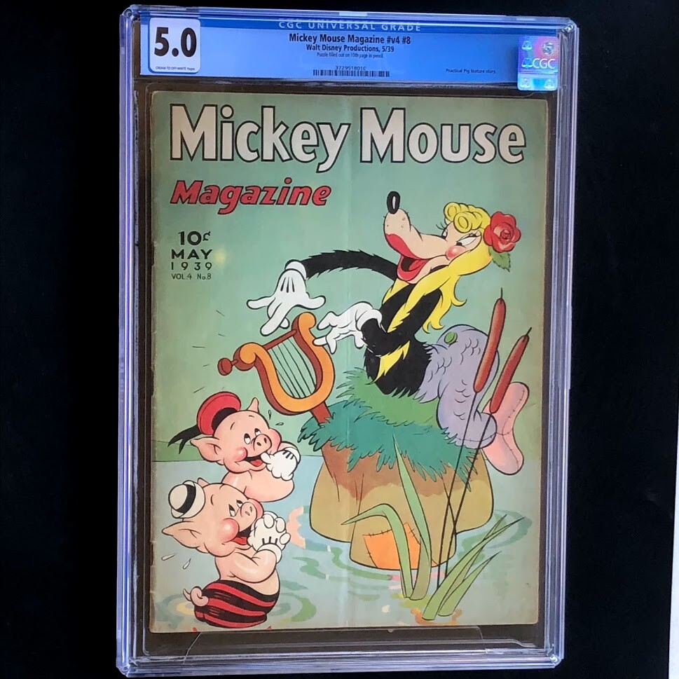Mickey Mouse Magazine Vol 4 #8 (May 1939) 💥 CGC 5.0 💥 Rare