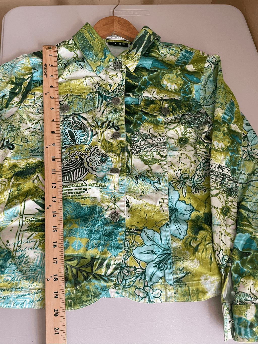 ELCC Stretch Buttoned Jacket Overshirt Tropical W… - image 10
