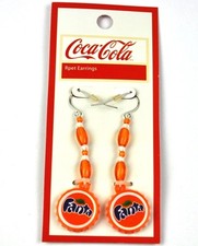 Coca Cola Fanta Ohrringe Earrings Kronkorken Form Bottlle Cap Style