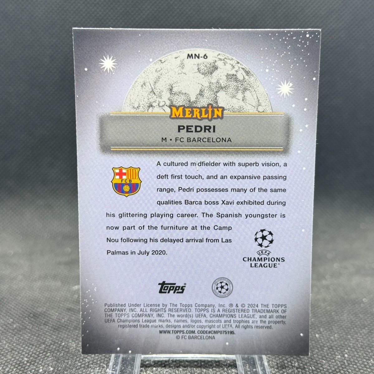 Pedri 2023-24 Topps UEFA Merlin Mystic Nights Barcelona #MN Pedri 2023-24 Topps UEFA Merlin Mystic Nights Barcelona #MN