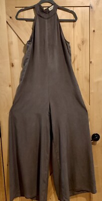 Anthropologie Cloth & Stone Marfa Jumpsuit Women s Small Gray High Neck Wide Leg