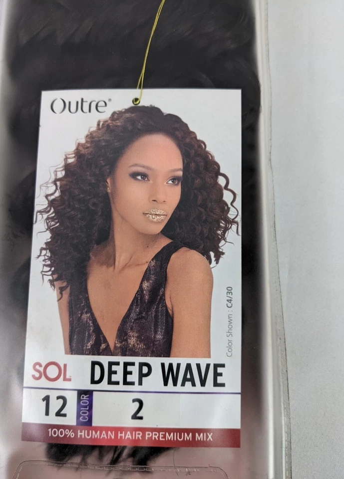 OUTRE SOL SIN ENREDOS 100% CABELLO HUMANO 12" COLOR ONDA PROFUNDA #2 Foto 2 de 4