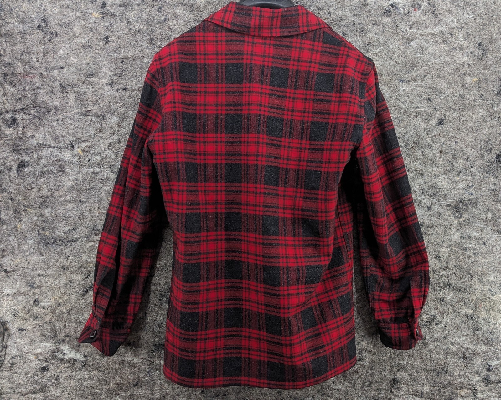 PENDLETON Red Wool Jacket Shadow Plaid Vintage Me… - image 3