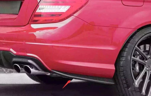 Carbon Fiber Rear Bumpers Lip Side Skirt Splitter For Benz C63 W204 2011-2014 - Picture 5 of 7