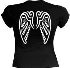 T-shirt femme Ailes Ange Angel wings tattoo Tatouage Kawaï Lolita Girly Demon 
