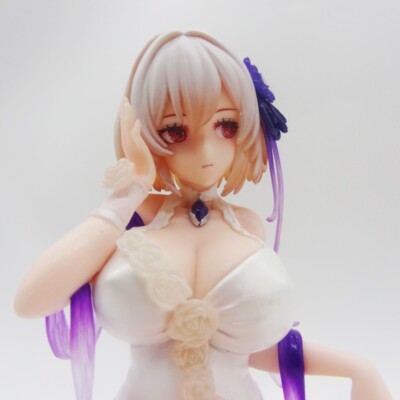20cm WAVE Blue Airline White Rose Ver. Face changing sitting posture figurine