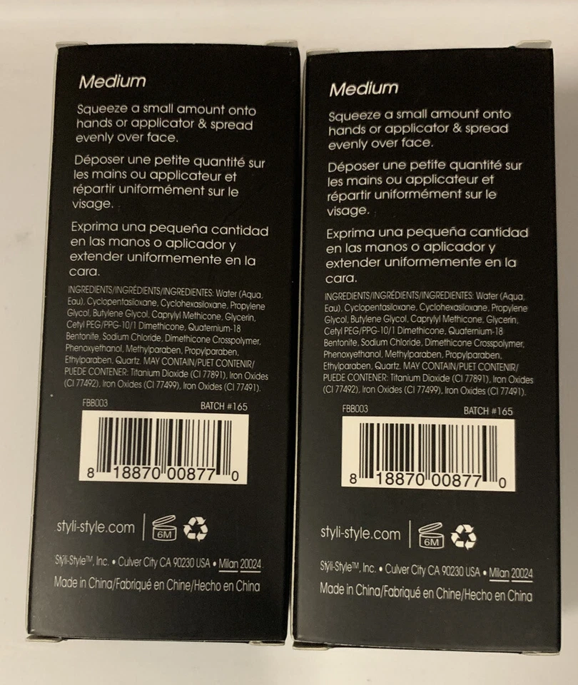 Lot of 2 Styli Style BB Cream Makeup Foundation in Medium - Image 2 of 2