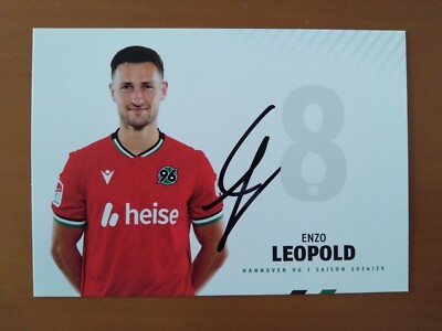 Enzo Leopold, Orig.-Autogr., AK 2024/25,Hannover 96,#8,neu  