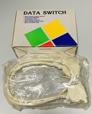 2-Way DB25 Manual Data Transfer Switch Box Rotary Parallel PC Printer W/Cable