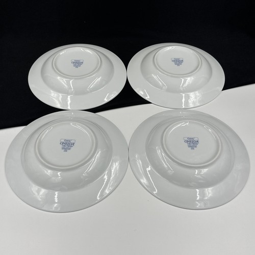 Oneida Table Trends Gaiety Set Of (4) 9 1/8” Rimmed Soup Pasta Bowls Porcelain - Picture 10 of 15