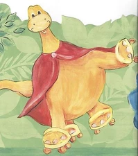 Fun & Colorful Laser Cut Dinosaur Wallpaper Border UY30082B