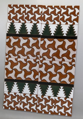 Clay Tiles Royal Alcázar of Seville Art Inspired, Madrid 1996 Souvenir, 12 Pcs.