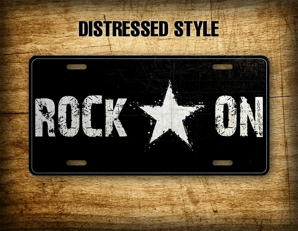 Customized Rockstar Styled License Plate Textured Rock On Auto Tag | eBay