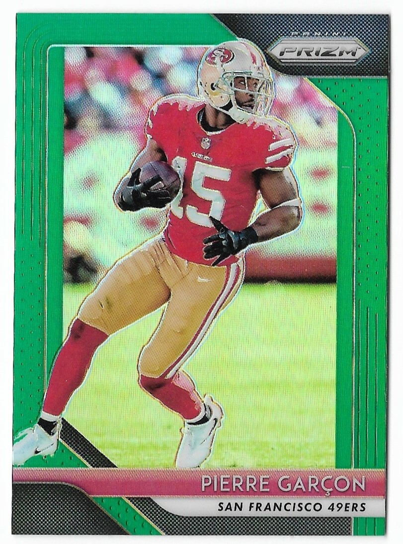 Pierre Garcon 2018 Panini Prizm Green #28 San Francisco 49ers Parallel Football