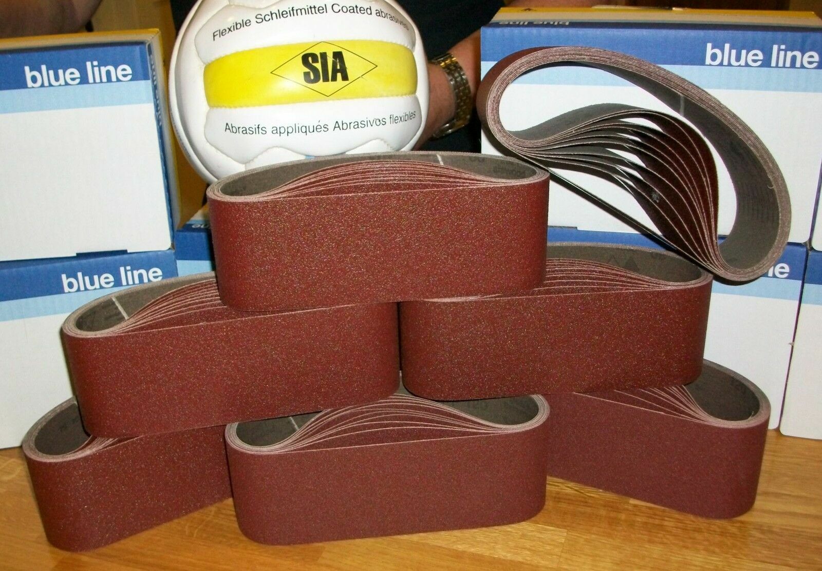 20x SANDER / SANDING BELTS 75 X 533 MIXED GRIT SIA PRO QUALITY 40g 60g 80g 120g