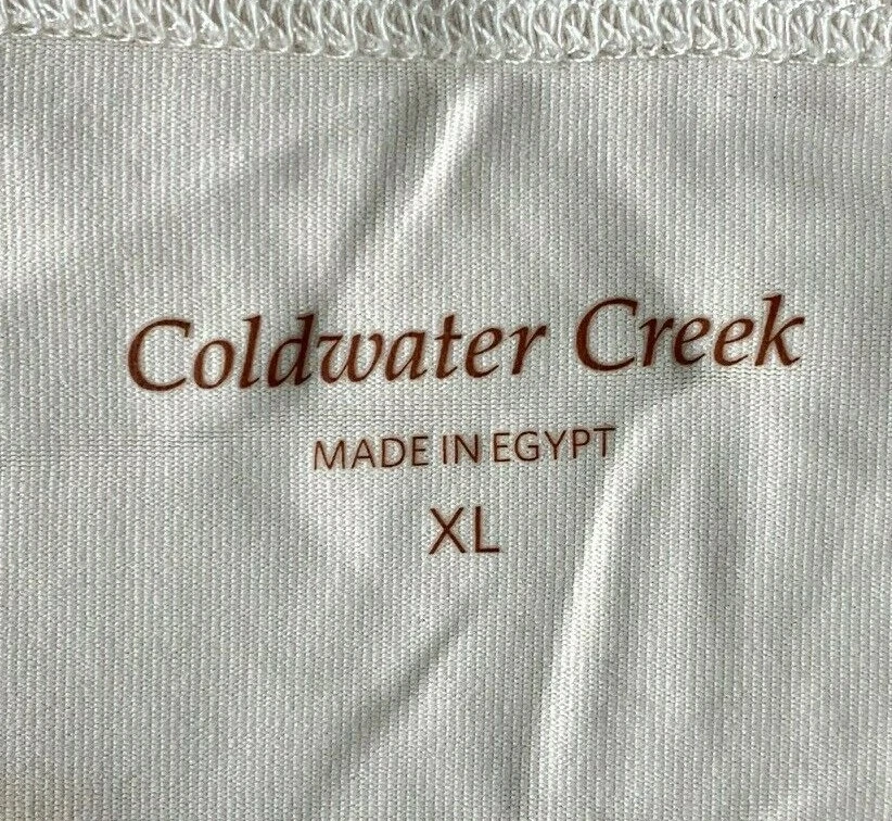 Camiseta sin mangas Coldwater Creek para mujer XL blanca cami correas ajustables nailon spandex Foto 3 de 4