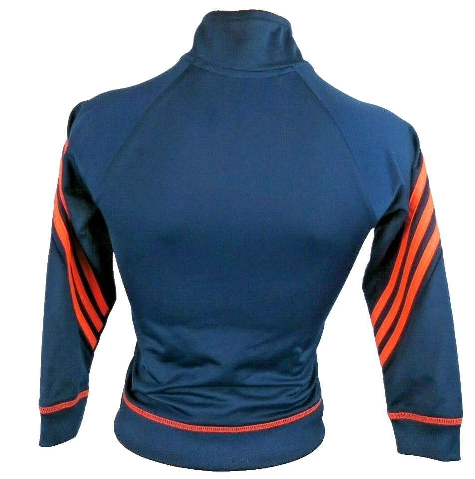 Adidas Niños Grandes Jóvenes 7 Azul NEÓN Naranja Entrenamiento Atlético Fútbol Pista Chaqueta Foto 2 de 4