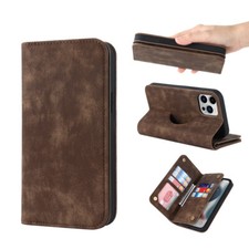 Flip Leather Wallet Card Slot MagSafe Charging Case for iPhone 12 13 14 15 16
