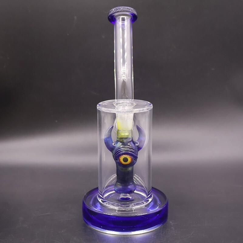 9" Cyclops Glass Bong  Filter Glass Bong Water Pipe Hookah  W/Bowl