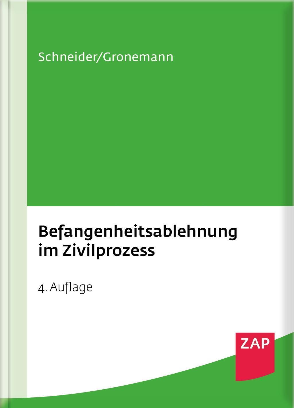 Thumbnail - Befangenheitsablehnung Zivilprozess Egon Schneider (u. A.) Taschenbuch