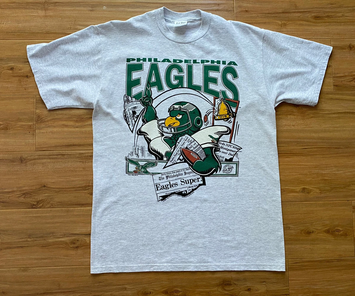 Vintage 90s Philadelphia Eagles Big Graphic T-Shirt Size Large